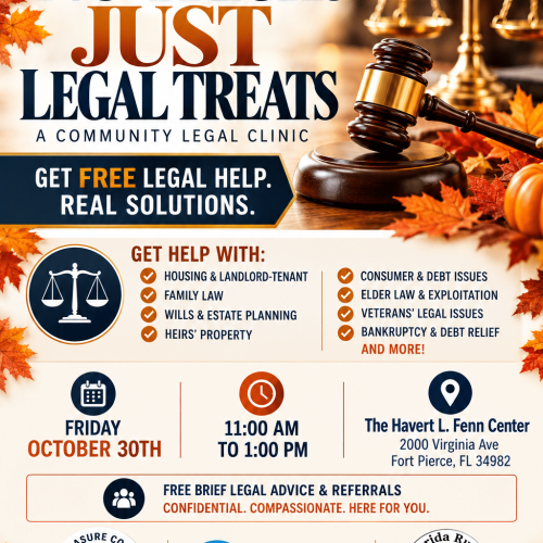 No Tricks Just Legal Treats Event Flyer